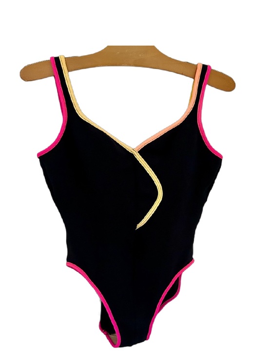 Christina Other - Vintage Christina Neon Trim One-Piece Swimsuit Made in Canada Size 12